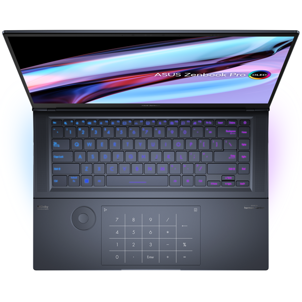 ნოუთბუქი Asus UX7602VI-MY040X Zenbook Pro 16X, 16", i9-13900H, 32GB, 1TB SSD, RTX4070 8GB, W11P, Tech Black