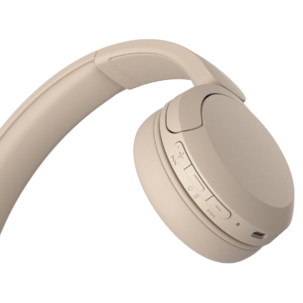 Sony WH-CH520C, Headset, Wireless, Bluetooth, USB, Beige