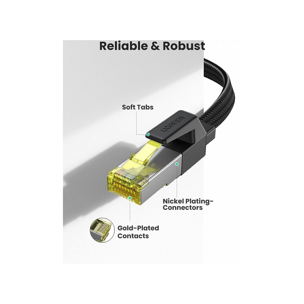 UGREEN NW189 (40165), CAT7 U/FTP, Lan Cable, 10m, Black