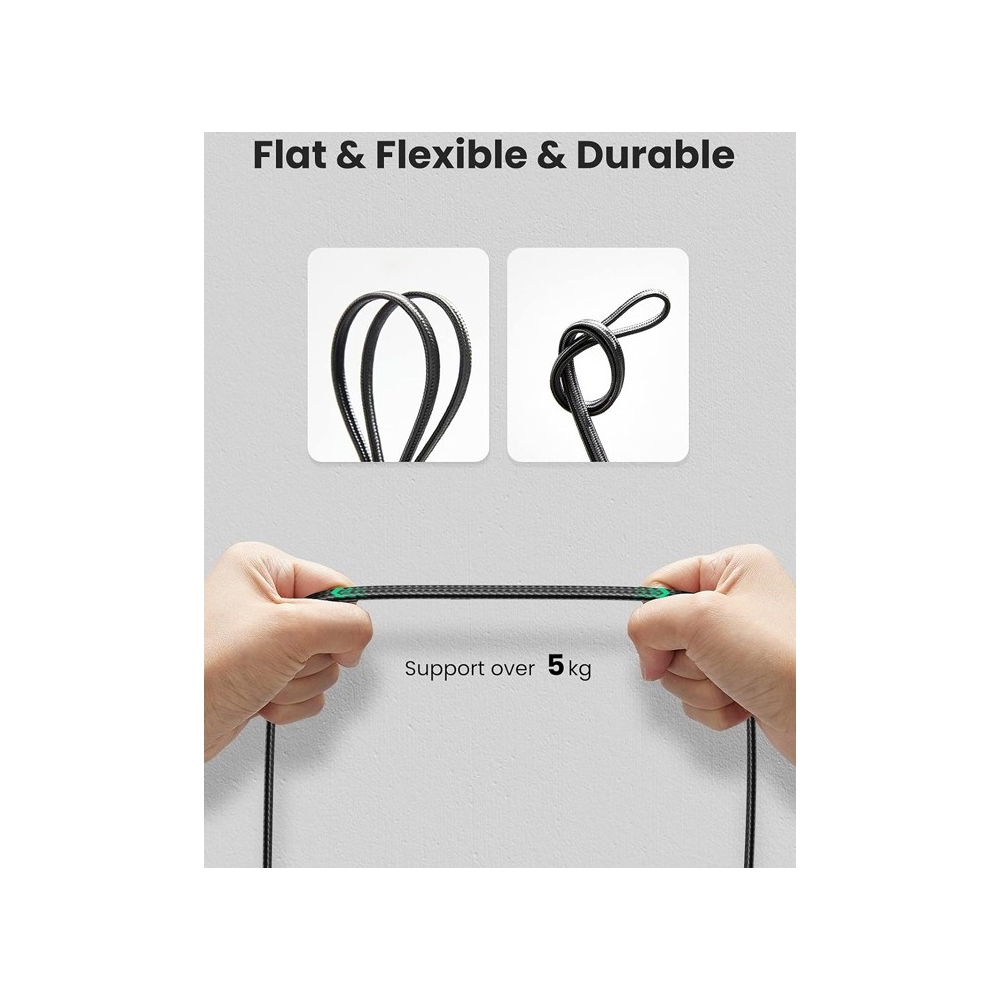 ქსელის კაბელი UGREEN NW189 (40165), CAT7 U/FTP, Lan Cable, 10m, Black