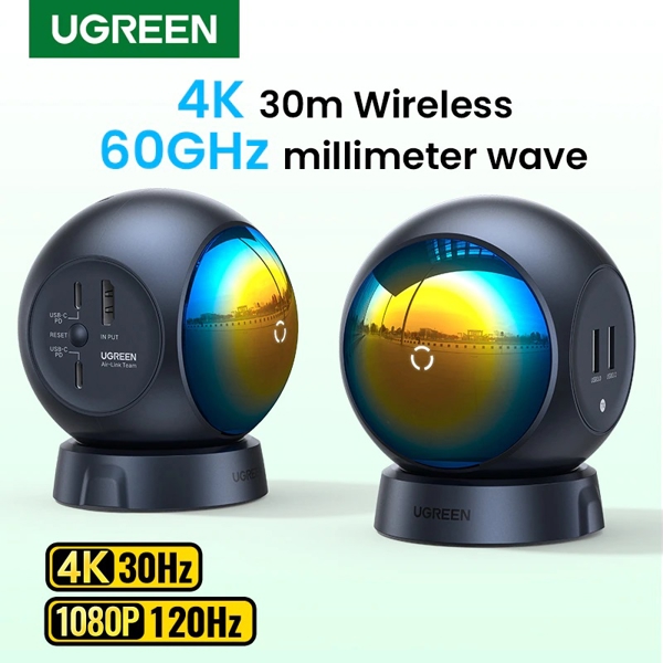 UGREEN CM438 (80641), 4K Wireless HDMI Transmitter And Receiver, Black