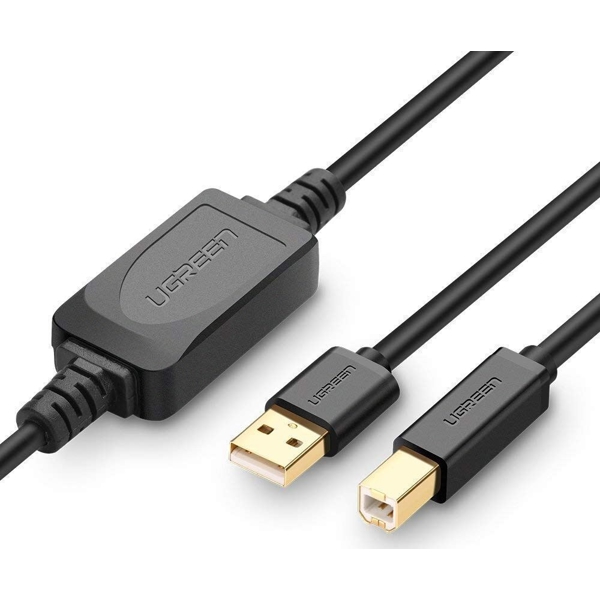 UGREEN US122 (30935), USB to USB-B, 10m, Black