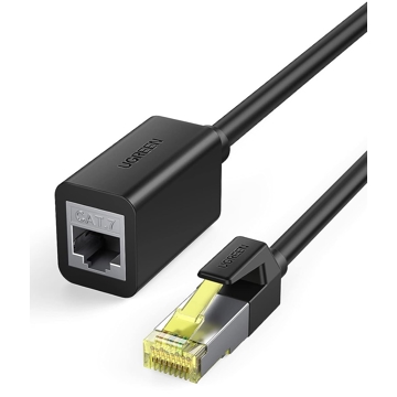 ქსელის კაბელი UGREEN NW148 (80413), CAT7, Male to Female Lan Extension Cable, 2m, Black