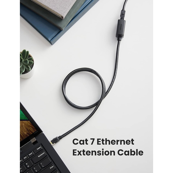 ქსელის კაბელი UGREEN NW148 (80413), CAT7, Male to Female Lan Extension Cable, 2m, Black