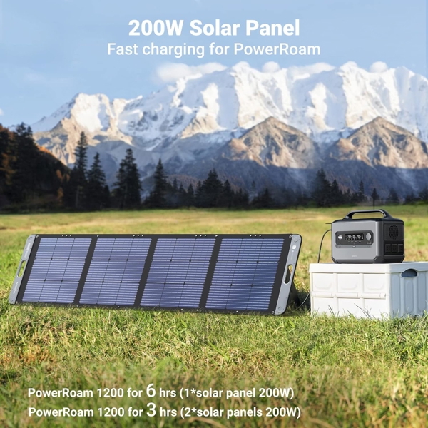 პორტატული დამტენი მზის ენერგიით UGREEN SC200 (15114), 200W, Solar Power Bank, Black