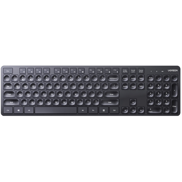 კლავიატურა UGREEN KU004 (90250), Wireless, USB, Keyboard, Black