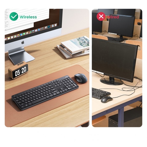 კლავიატურა UGREEN KU004 (90250), Wireless, USB, Keyboard, Black