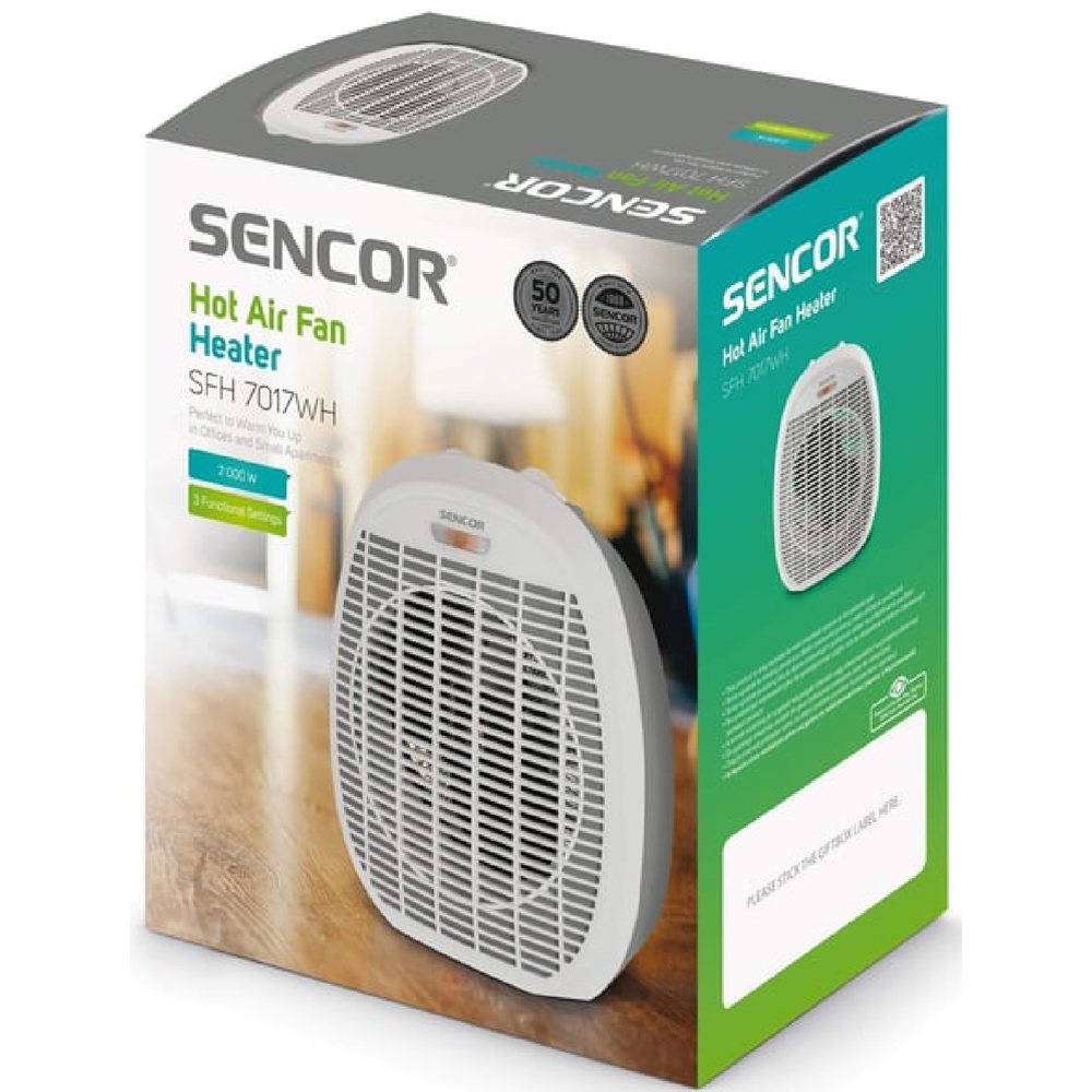 თბოვეტილატორი Sencor SFH 7017WH, 2000W, Fan Heater, White