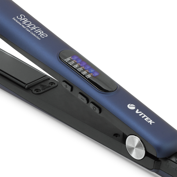 Vitek VT-2230, Hair Straightener, Black/Blue