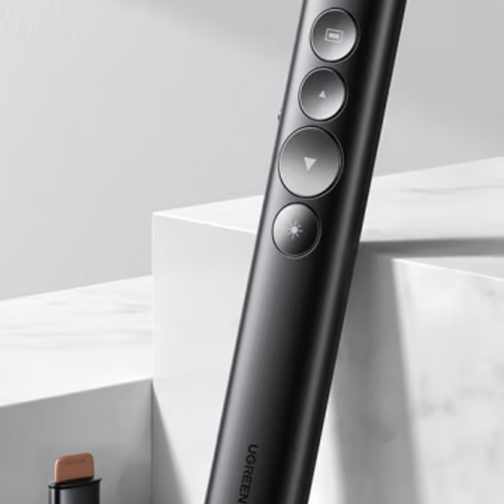 UGREEN LP479 (50654), Wireless, 2.4 GHz, laser 100m, Presenter, Black