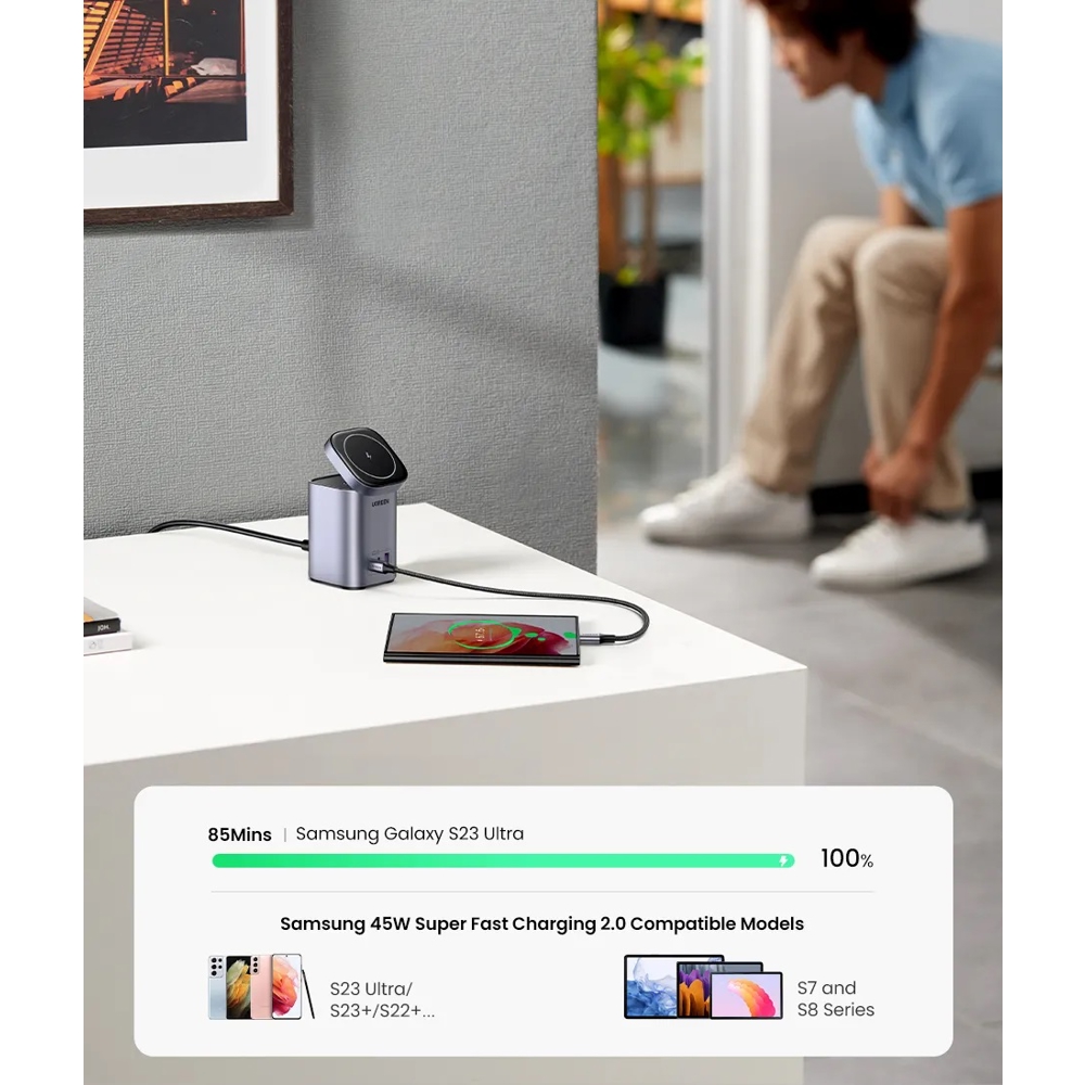 UGREEN 15076 Nexode, 100W, Type-C, USB, Gray