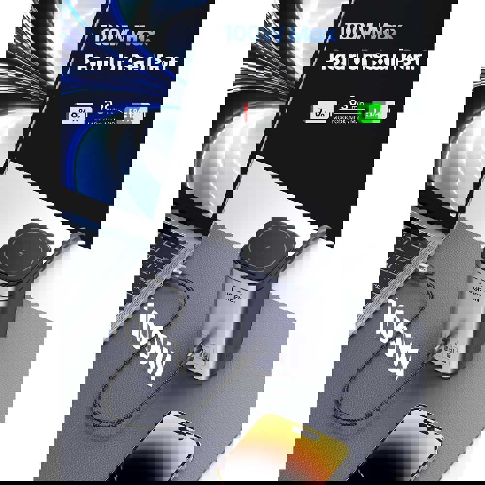 UGREEN 15076 Nexode, 100W, Type-C, USB, Gray