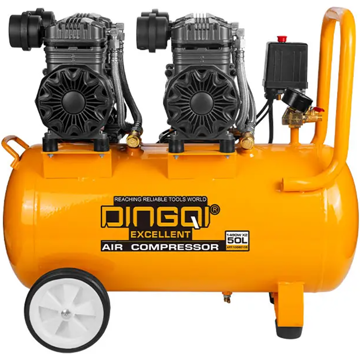 კომპრესორი Dingqi 10080105, 1490W, 50L, Air Compressor, Orange