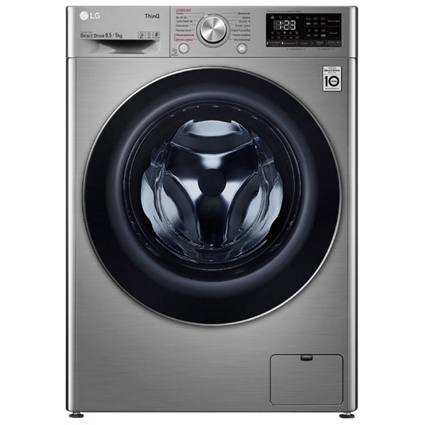 სარეცხი მანქანა LG F2V5GG2S.ASSPCOM, 8.5Kg, A, 1200Rpm, Washing Machine, Grey