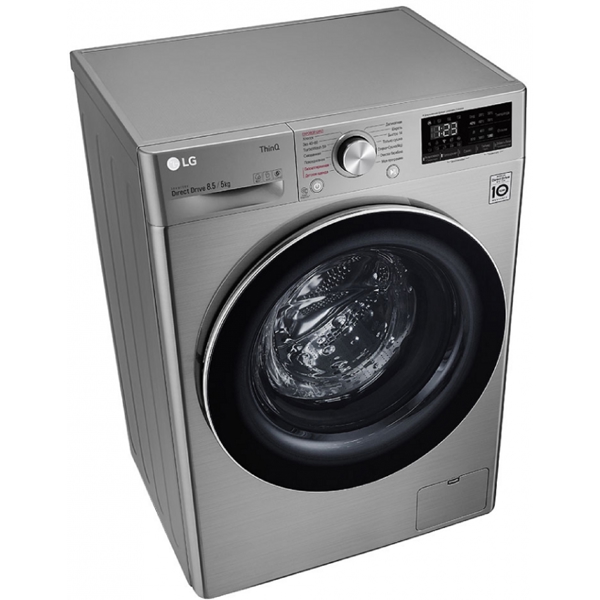 სარეცხი მანქანა LG F2V5GG2S.ASSPCOM, 8.5Kg, A, 1200Rpm, Washing Machine, Grey