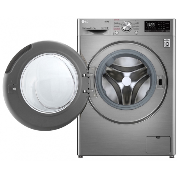 სარეცხი მანქანა LG F2V5GG2S.ASSPCOM, 8.5Kg, A, 1200Rpm, Washing Machine, Grey