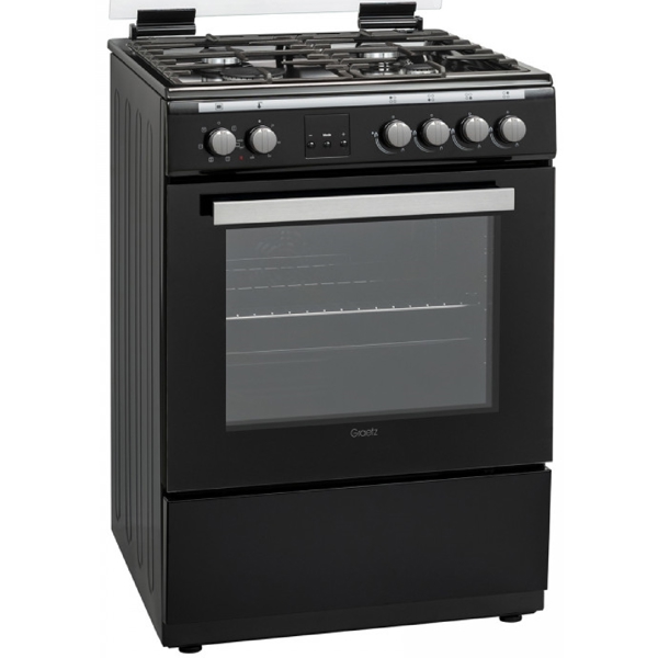 Graetz FS6GAS4EB, 4 Gas, Oven, Black