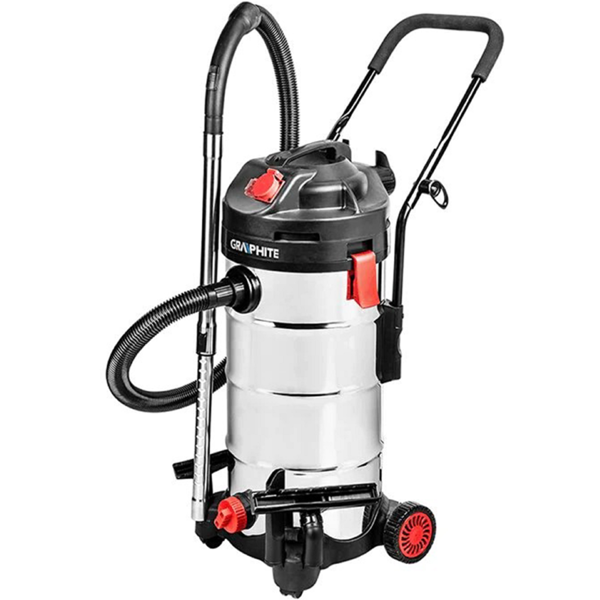 Graphite 59G608, 1500W, 40L, Vacuum Cleaner, Black/Silver