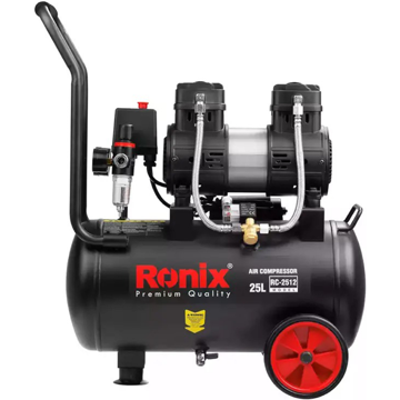 კომპრესორი Ronix RC-2512, 1380W, 25L, Air Compressor, Black