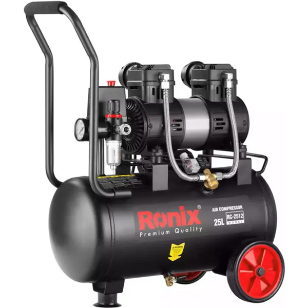 კომპრესორი Ronix RC-2512, 1380W, 25L, Air Compressor, Black