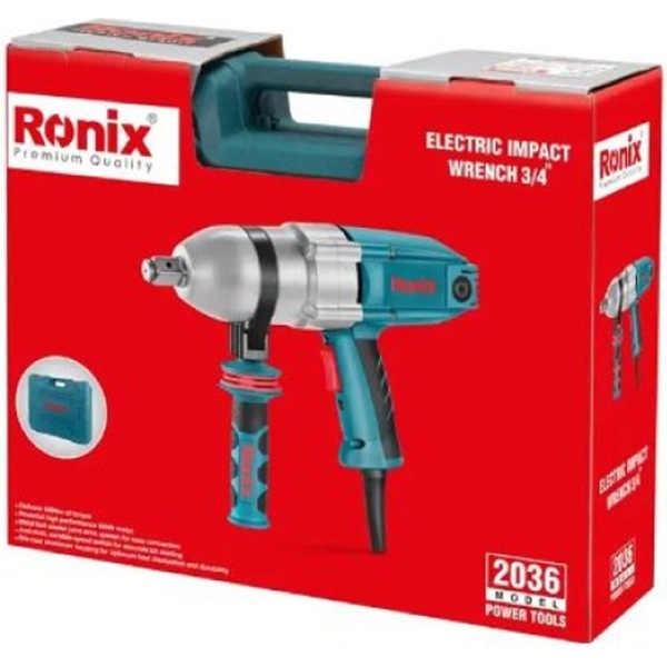 ქანჩსახრახნი Ronix 2036, Impact Wrench, Blue/Silver