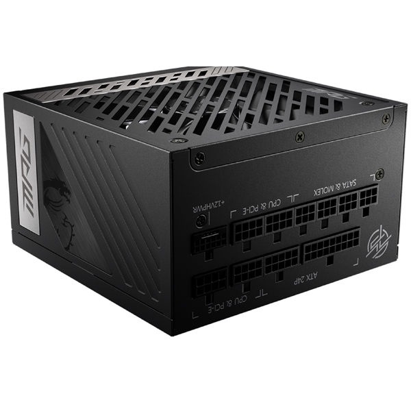 MSI A1000G MPG, 1000W, 80 Plus, Power Supply, Black