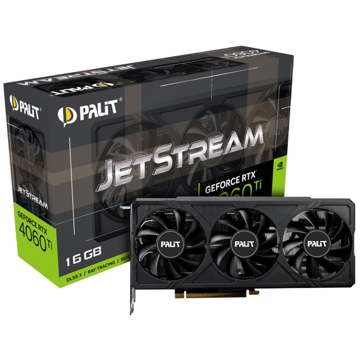 Palit NE6406T019T1-1061J, GeForce RTX4060TI, 16GB, 128bit, HDMI, DP, Black