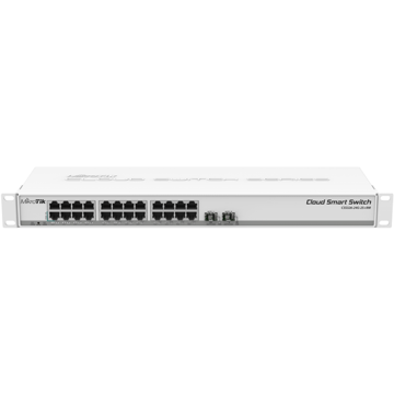 MikroTik CSS326-24G-2S+RM, 24-Port Gigabit, PoE + Switch, White