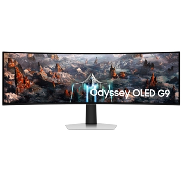 Samsung LS49CG930SIXCI Odyssey G9, 49", Curved Monitor, 4K, OLED, HDMI, USB, DP, Silver