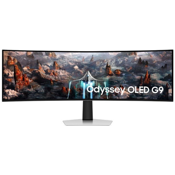 Samsung LS49CG930SIXCI Odyssey G9, 49", Curved Monitor, 4K, OLED, HDMI, USB, DP, Silver