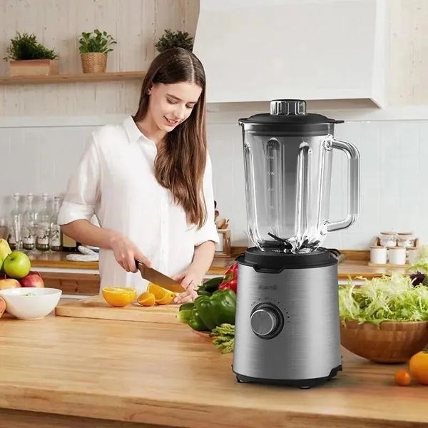 ბლენდერი Xiaomi Deerma DEM-NU200W, 600W, 1.5L, Blender, Black/Silver