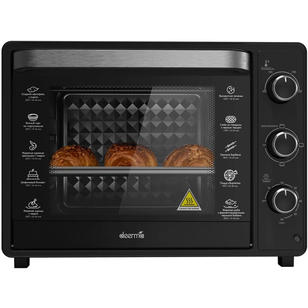 ელექტრო ღუმელი Xiaomi Deerma DEM-KZ110W, 1500W, 32L, Electric Oven, Black