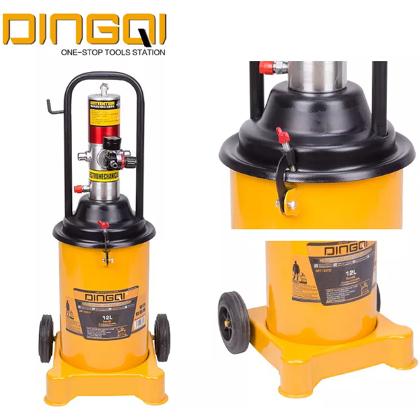 Dingqi 123112, Air Grease Lubricator 12L, 0.85l/min, Black/Orange