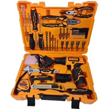 ხელსაწყოების ნაკრები Dingqi 10100138, Tool Set, Black/Orange