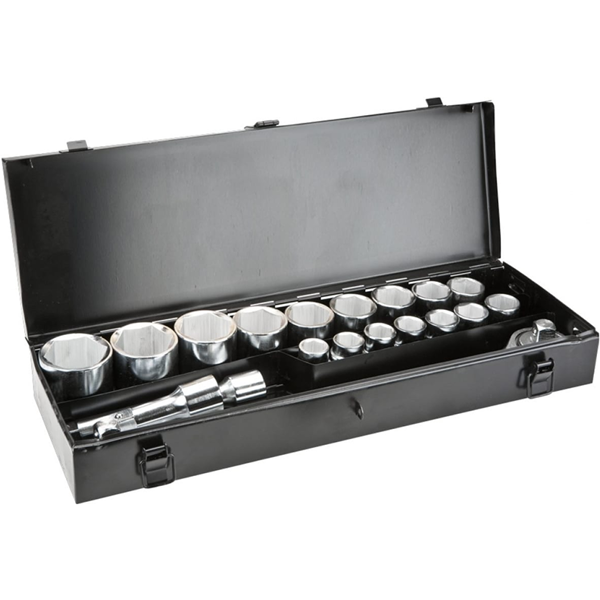 Topex 38D296, Socket Wrench Set, Silver