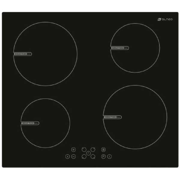 ჩასაშენებელი ინდუქციური ქურის ზედაპირი Alneo AG6000, Built-in, Black