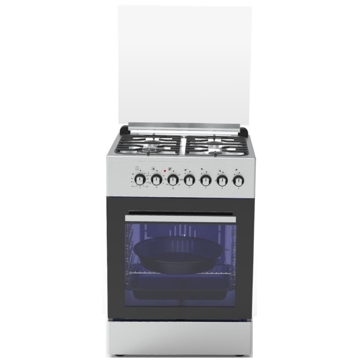 გაზქურა Luxell LF683-SGF-40F MT, 4 Gas, Oven, Silver