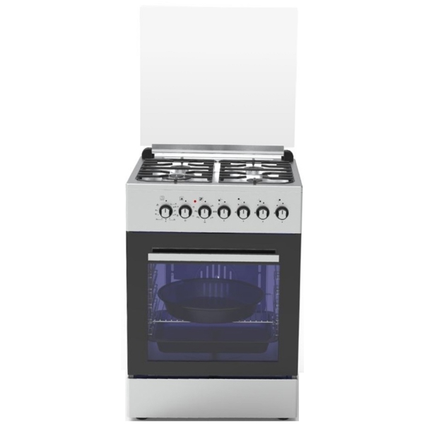 Luxell LF683-SGF-40F MT, 4 Gas, Oven, Silver