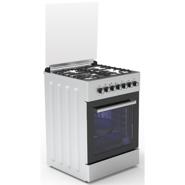 Luxell LF683-SGF-40F MT, 4 Gas, Oven, Silver