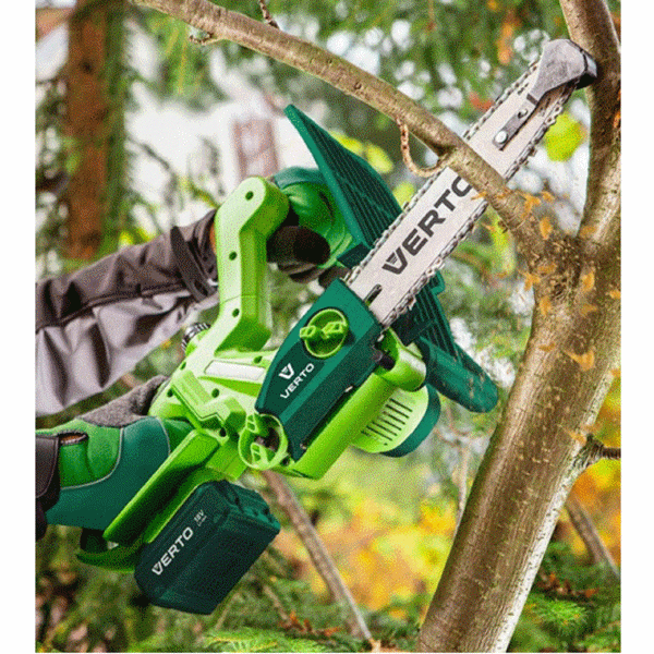 უსადენო ხერხი Verto 52G585-0, Cordless Chainsaw, Green