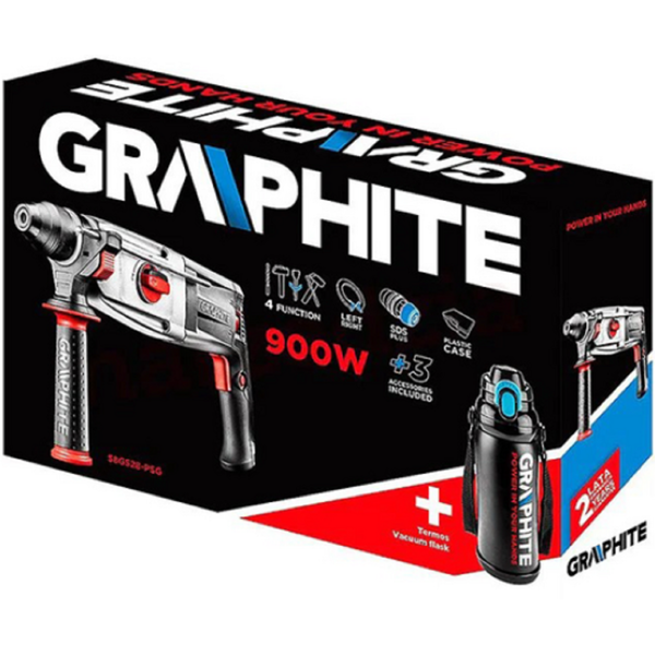 პერფორატორი Graphite 58G528-PSG, 900W, 900Rpm, 3.4J, Grey