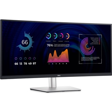 მონიტორი Dell 210-BGTY P3424WE 34, 34", Curved Monitor, WQHD, IPS, HDMI, USB-C, USB 3.2, DP, Black