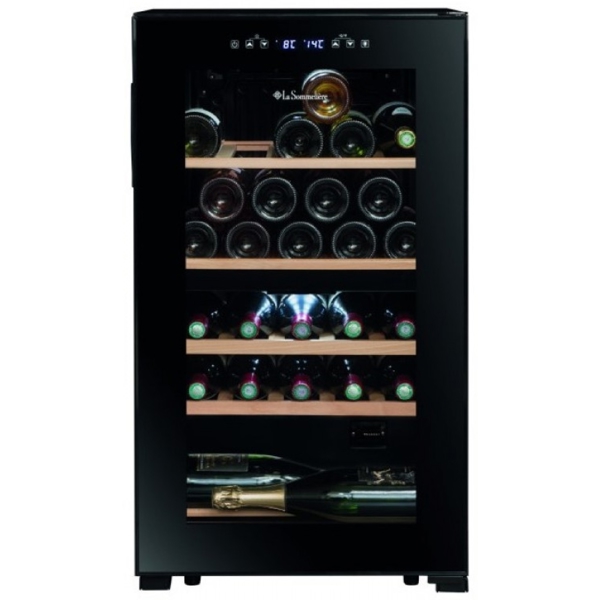 La Sommelière SLS32DZBLACK, G, Wine Refrigerator, Black