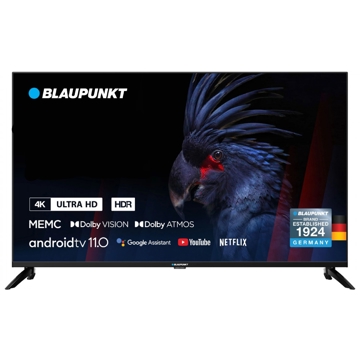 ტელევიზორი Blaupunkt 50UBG6000, 50", 4K UHD, Smart TV, Android TV, USB, HDMI, LAN, BT, WIFI, Black