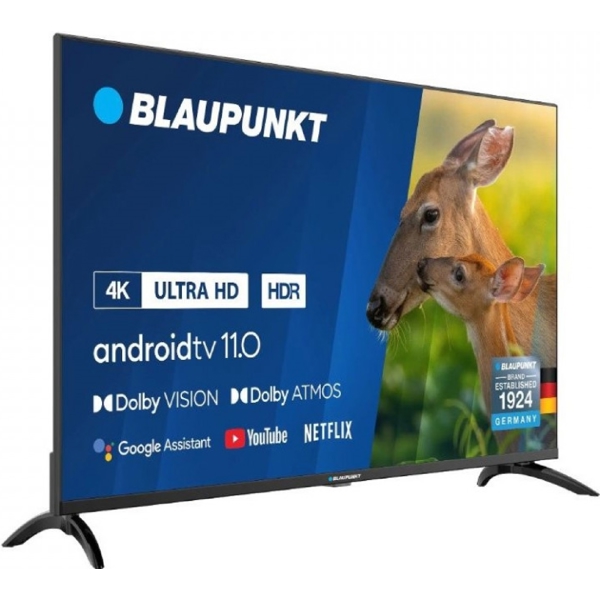 ტელევიზორი Blaupunkt 50UBG6000, 50", 4K UHD, Smart TV, Android TV, USB, HDMI, LAN, BT, WIFI, Black