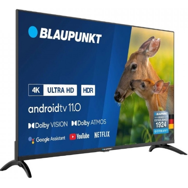 ტელევიზორი Blaupunkt 43UBG6000, 43", 4K UHD, Smart TV, Android TV, USB, HDMI, LAN, BT, WIFI, Black