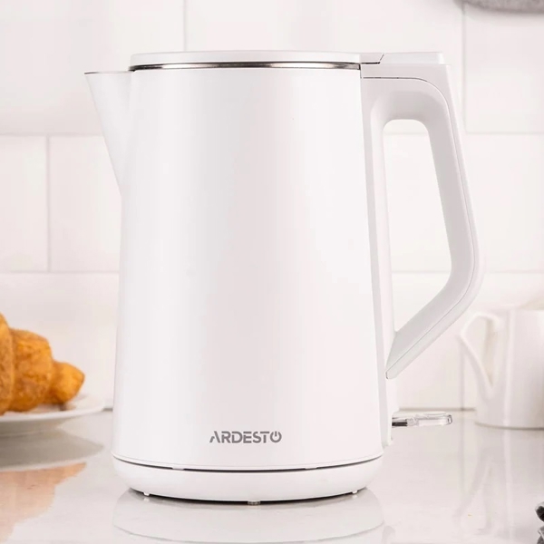 ელექტრო ჩაიდანი Ardesto EKL-X50, 2200W, 1.7L, Electric Kettle, White