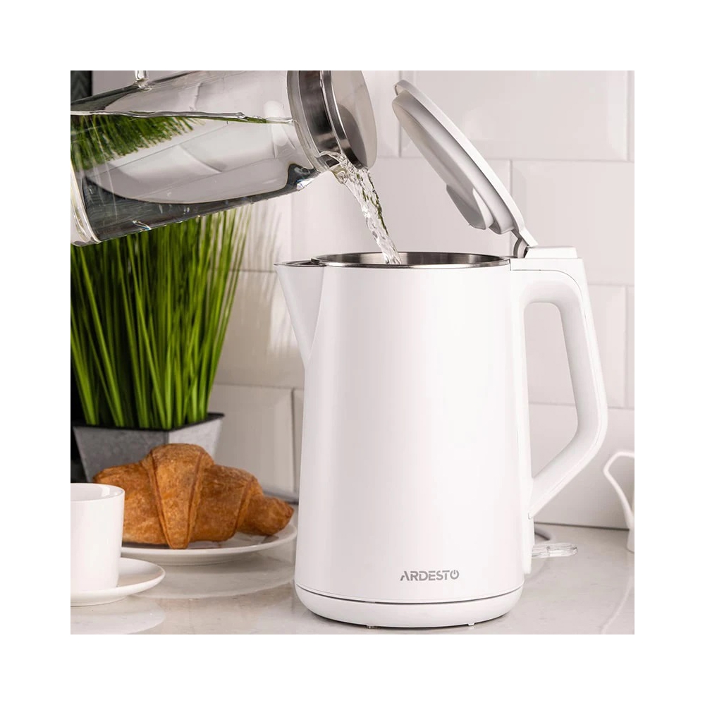 Ardesto EKL-X50, 2200W, 1.7L, Electric Kettle, White