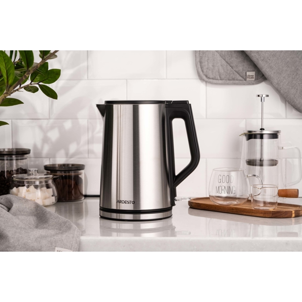 ელექტრო ჩაიდანი Ardesto EKL-X51, 1500W, 1.5L, Electric Kettle, Silver