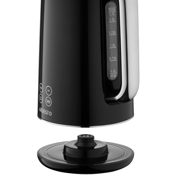 ელექტრო ჩაიდანი Ardesto EKL-X53E, 2200W, 1.7L, Electric Kettle, Black